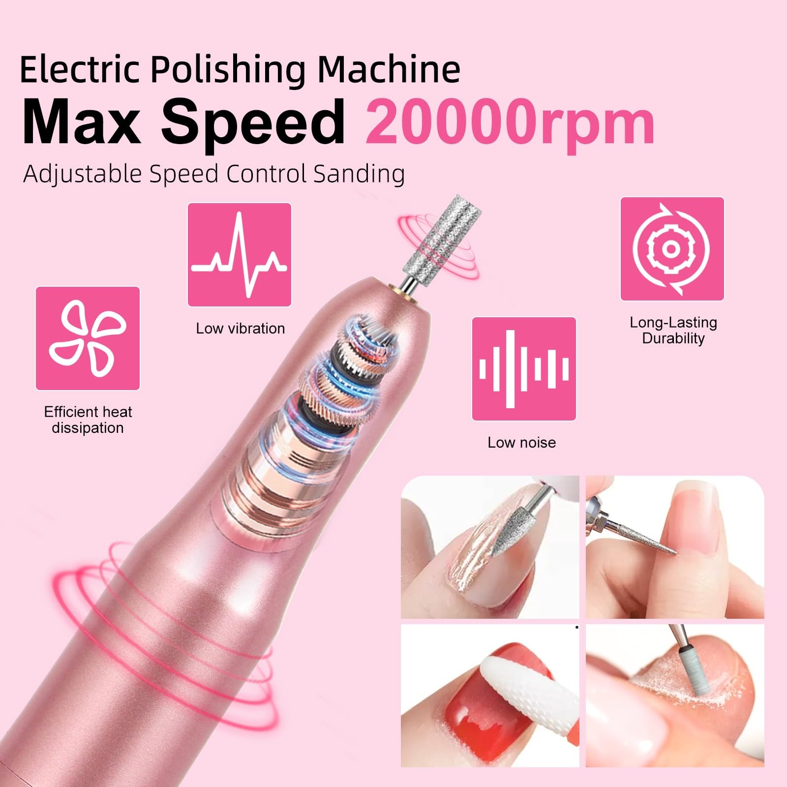 Acrylic Nail Art Kit for Beginners with U V Lamp and Drill