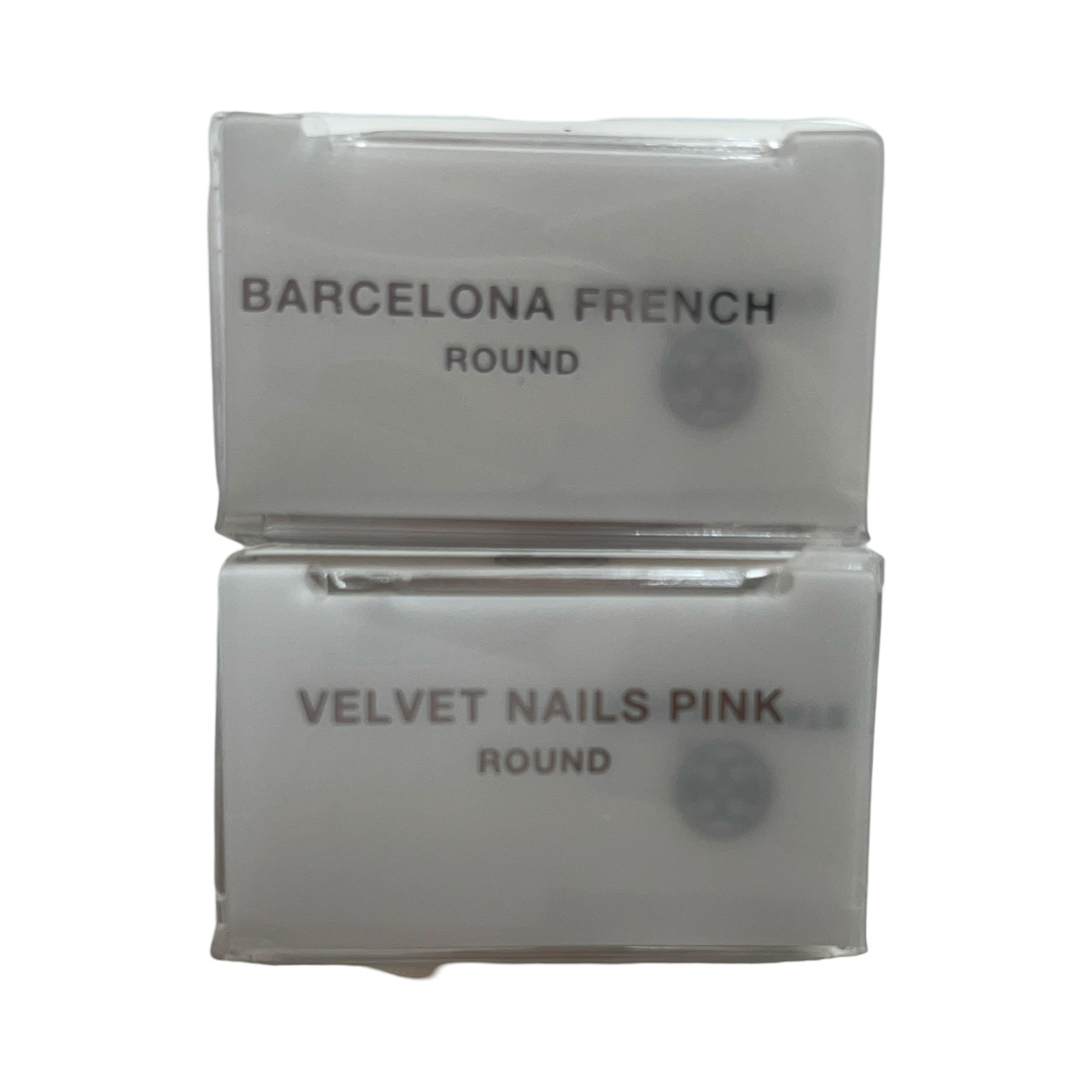2 pack Static Nails Reusable Pop-On Manicures Round Barcelona Red French & Pink