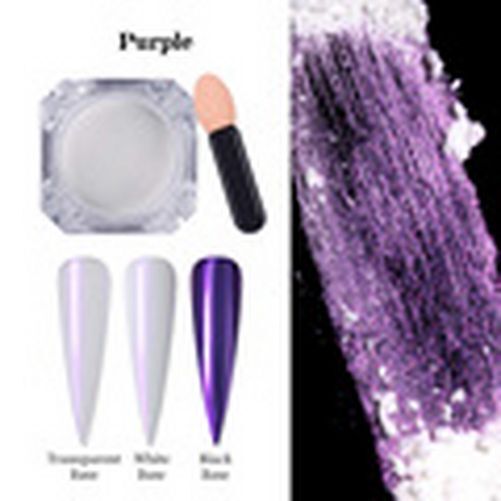 Mirror Glitter Nail Chrome Pigment Dust Power Pearl White Rubbing Powder Glitter