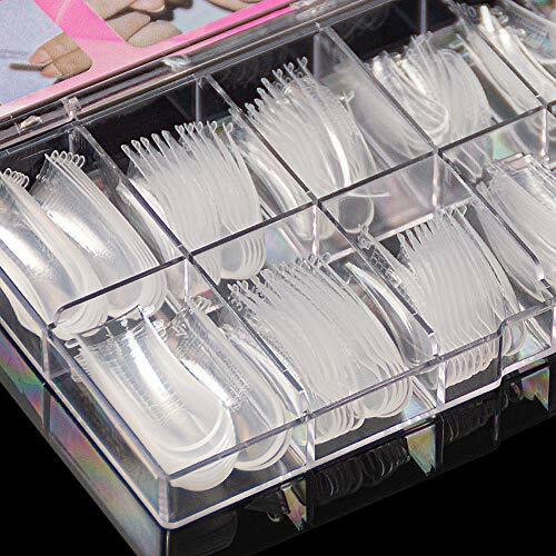False Nail Mold Clear Full Cover Nail Tips Gel Tool Dual Acrylic Nail Extension