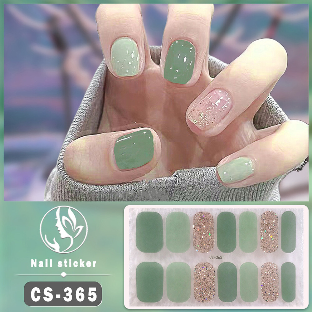 Full Size Nail Wraps Stickers Polish Toe Manicure Art Self Stick Decor 3D Decal