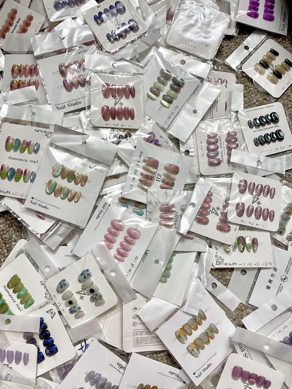 30 Pairs MYSTERY LOT Handmade Press On Gel Nails Premium Reusable Nails Size S