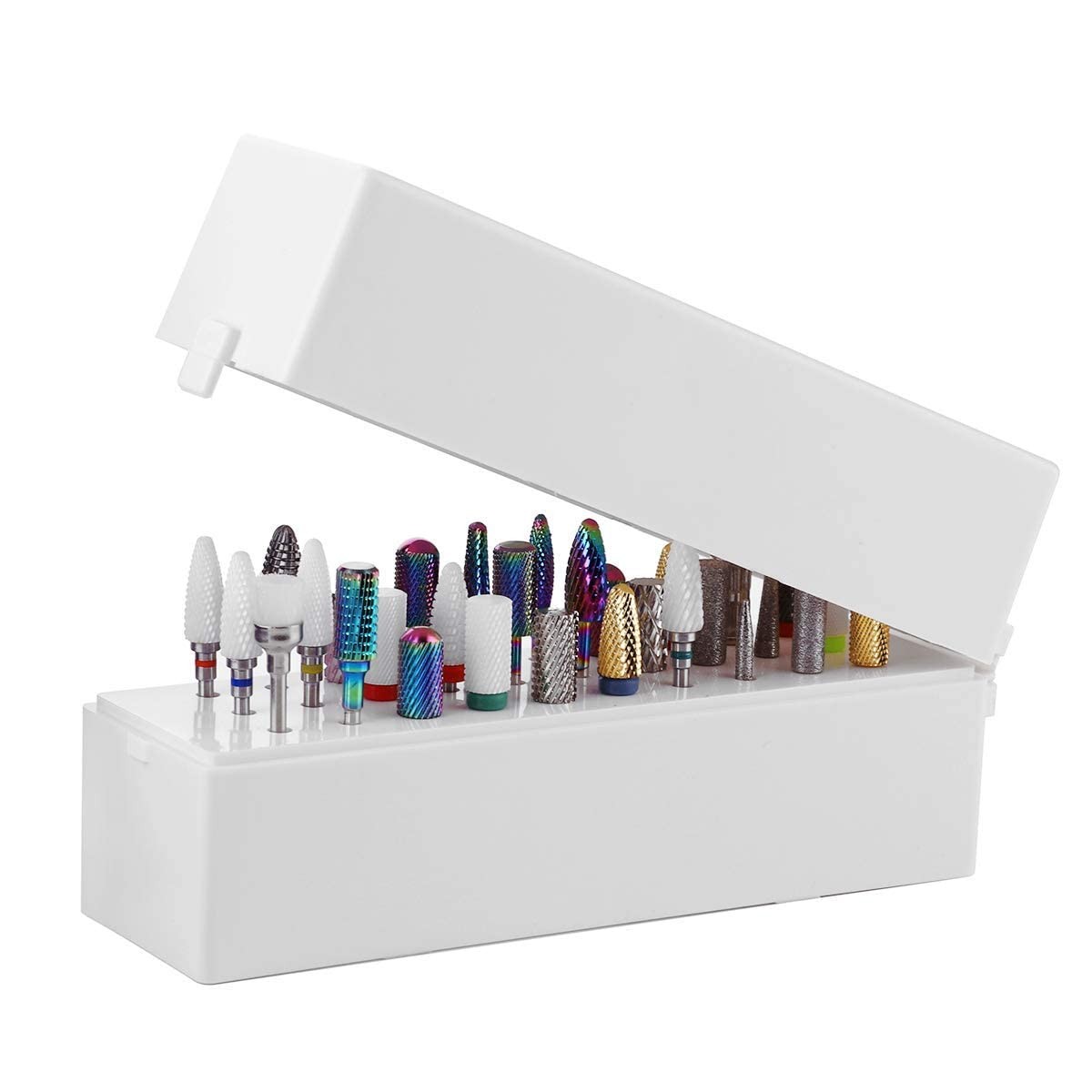 Nail Drill Bits Holder, Dustproof Stand Displayer Organizer