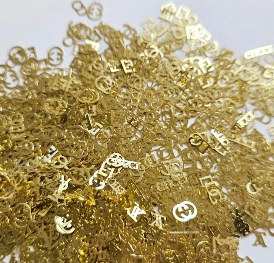 NWT NAIL ART DESIGN GOLD METAL NAIL FINDINGS: ULTIMATE MIX N°1!
