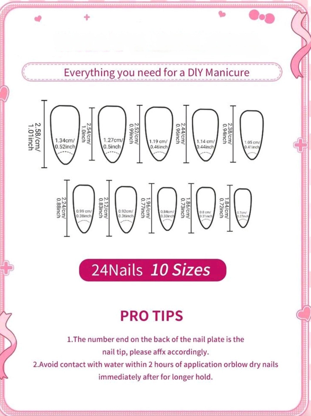 Press-On Nails SANRIO Black Pink/Lavender Silver Kuromi Medium/Long Glitter