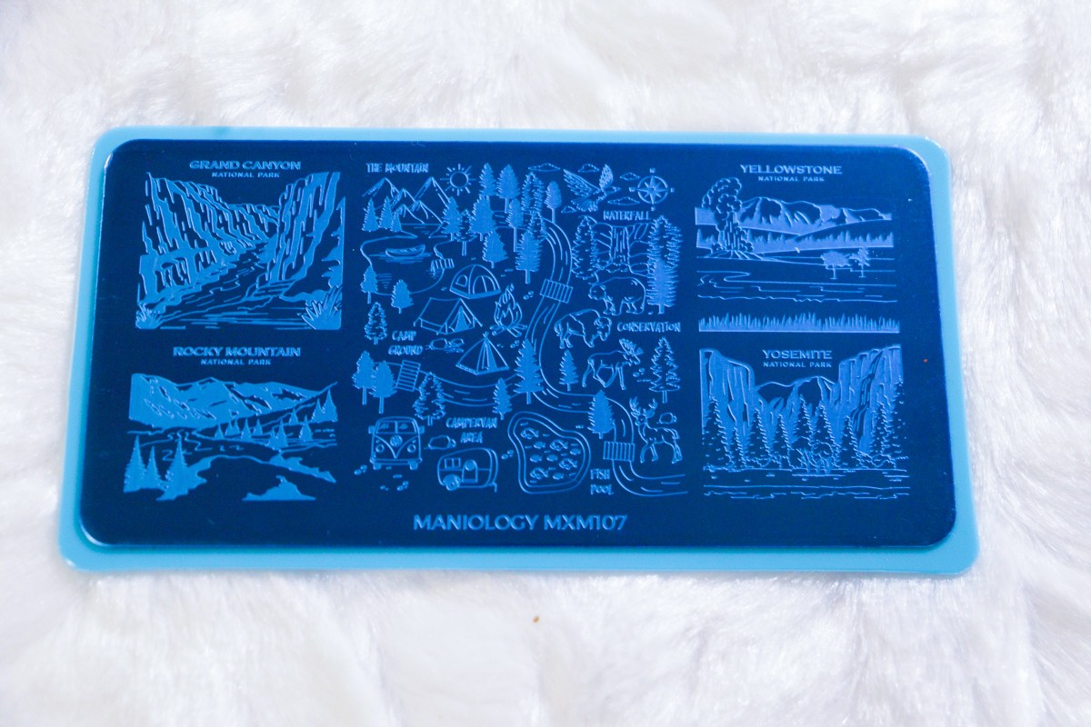 Maniology Nail Stamping Plate – MXM107 Great Outdoors: National Treks Camping