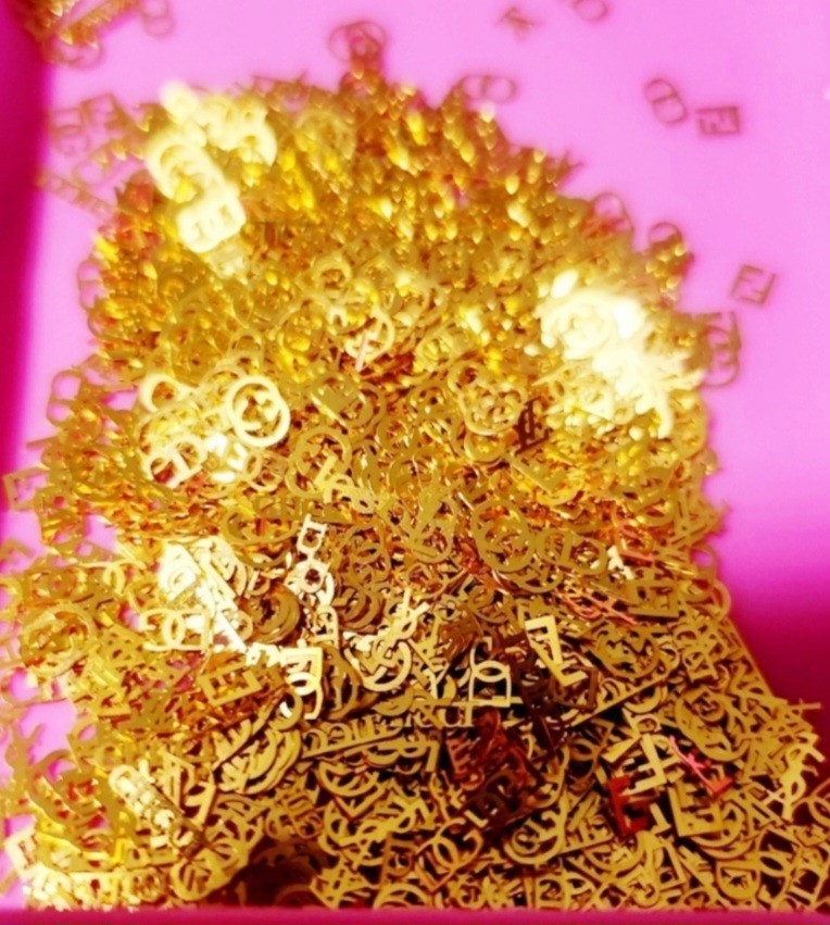 NWT NAIL ART DESIGN GOLD METAL NAIL FINDINGS: ULTIMATE MIX N°3!