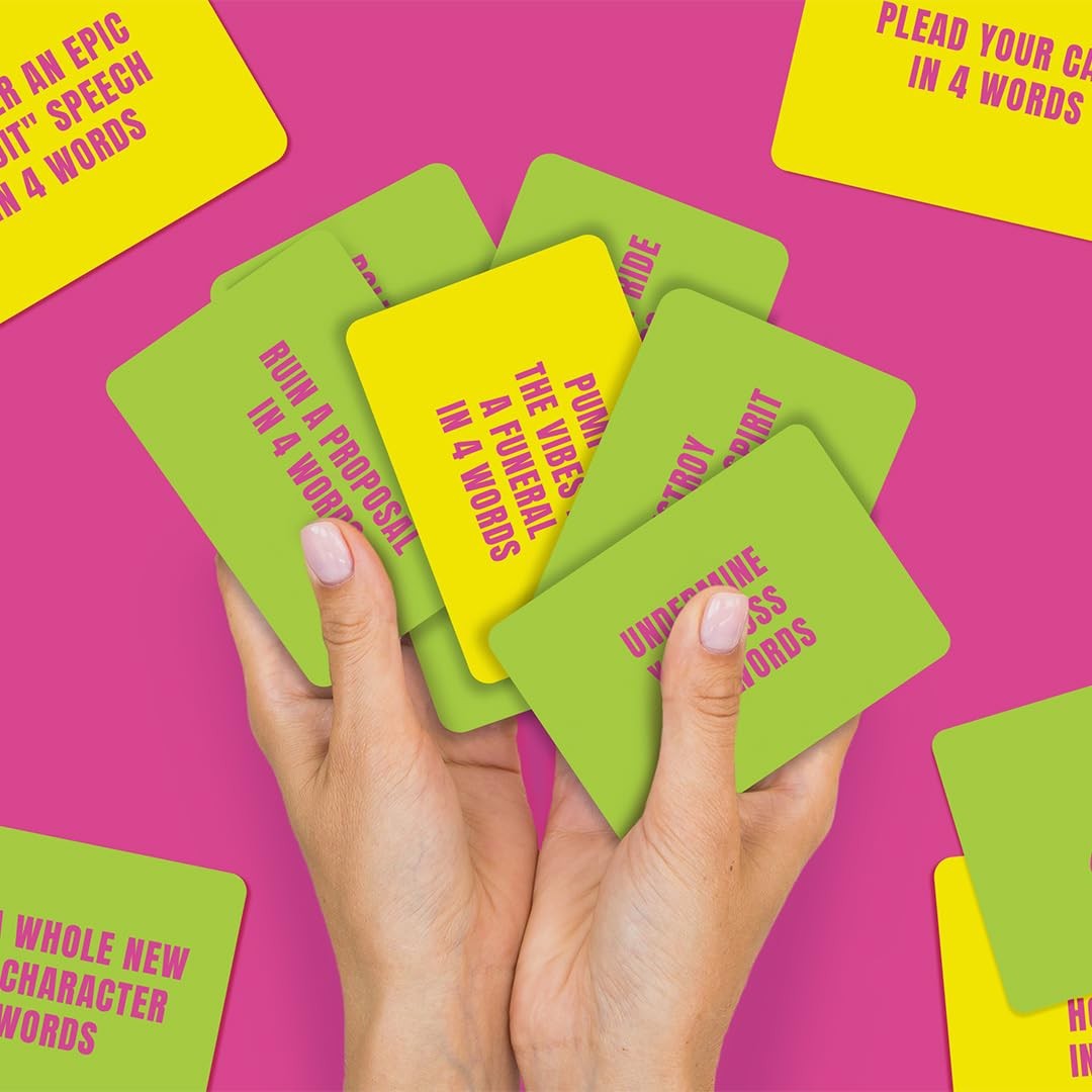 4 Words Party Game – Creative Word Play for 4.3 x 3 x 0.1 inches, Multicolor