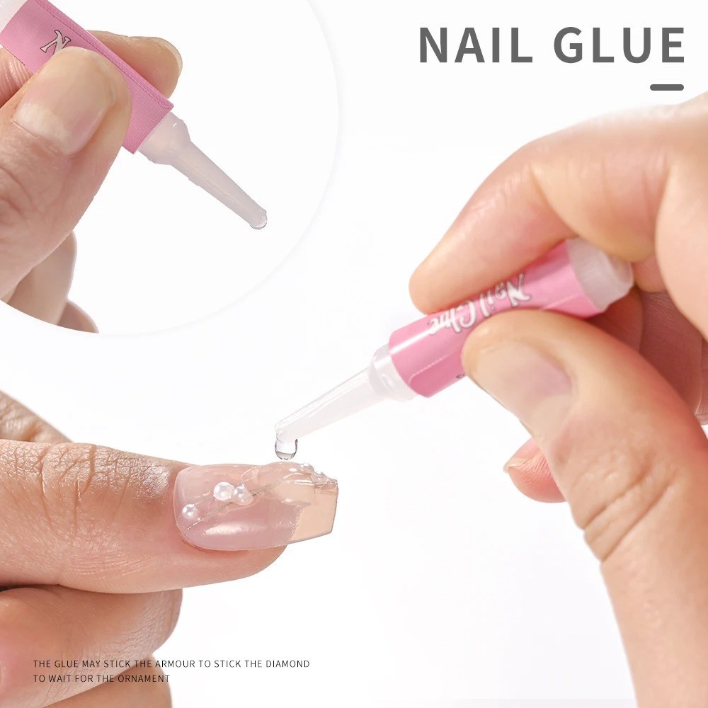 10 Pcs Nail Tip Glue Strong Adhesive Super Bond For Acrylic Nail Manicure Tips