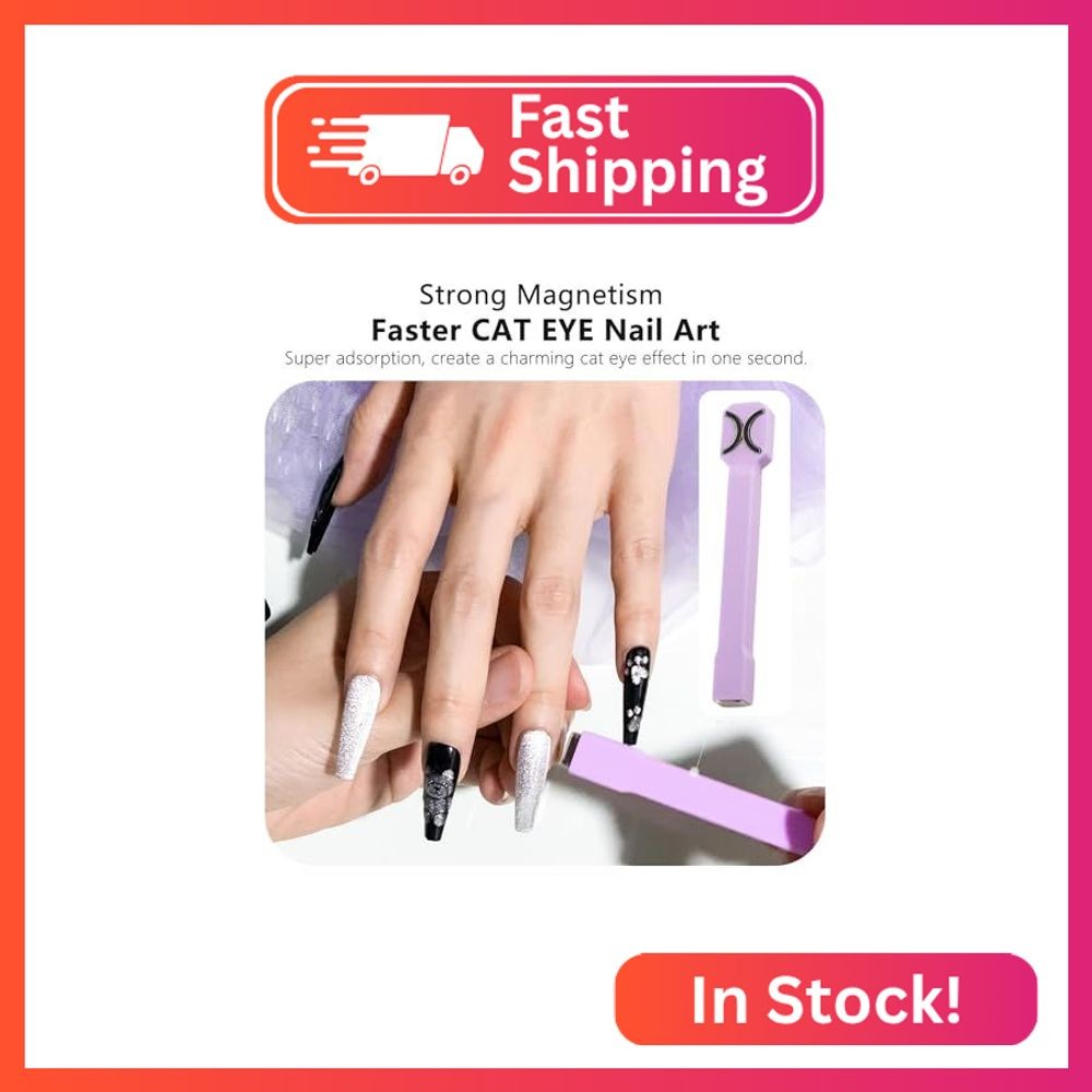 Honey Joy 3-in-1 Cat Eye Magnet for Nails, Multi-Function Nail Magnet Stick, Upg