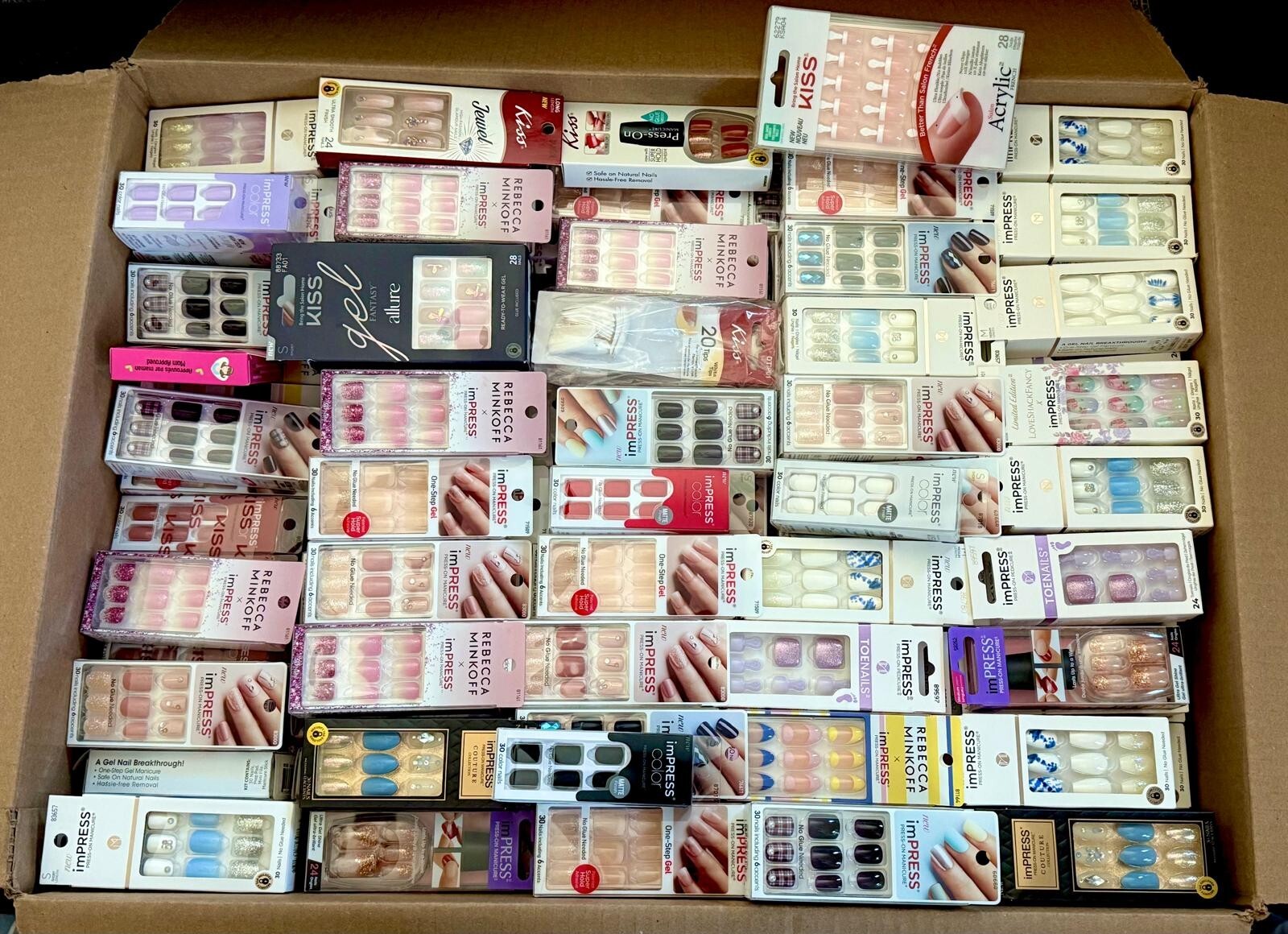 “Set of 100” Kiss imPRESS Nails Mixed LOT**FREE SHIPPING*** CLOSEOUT–Deal# 55***