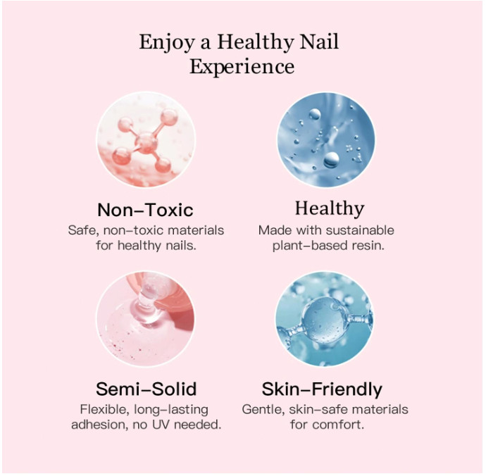 CurvLife Nail Tips Semi Solid Nail Glue 2g 5pcs – Super Strong Soft Glue Gel …