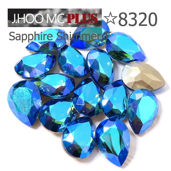 J.HOO Crystal 8320 Pear Flat Back Fancy Rhinestones 14×10mm Nail Art (6pcs)