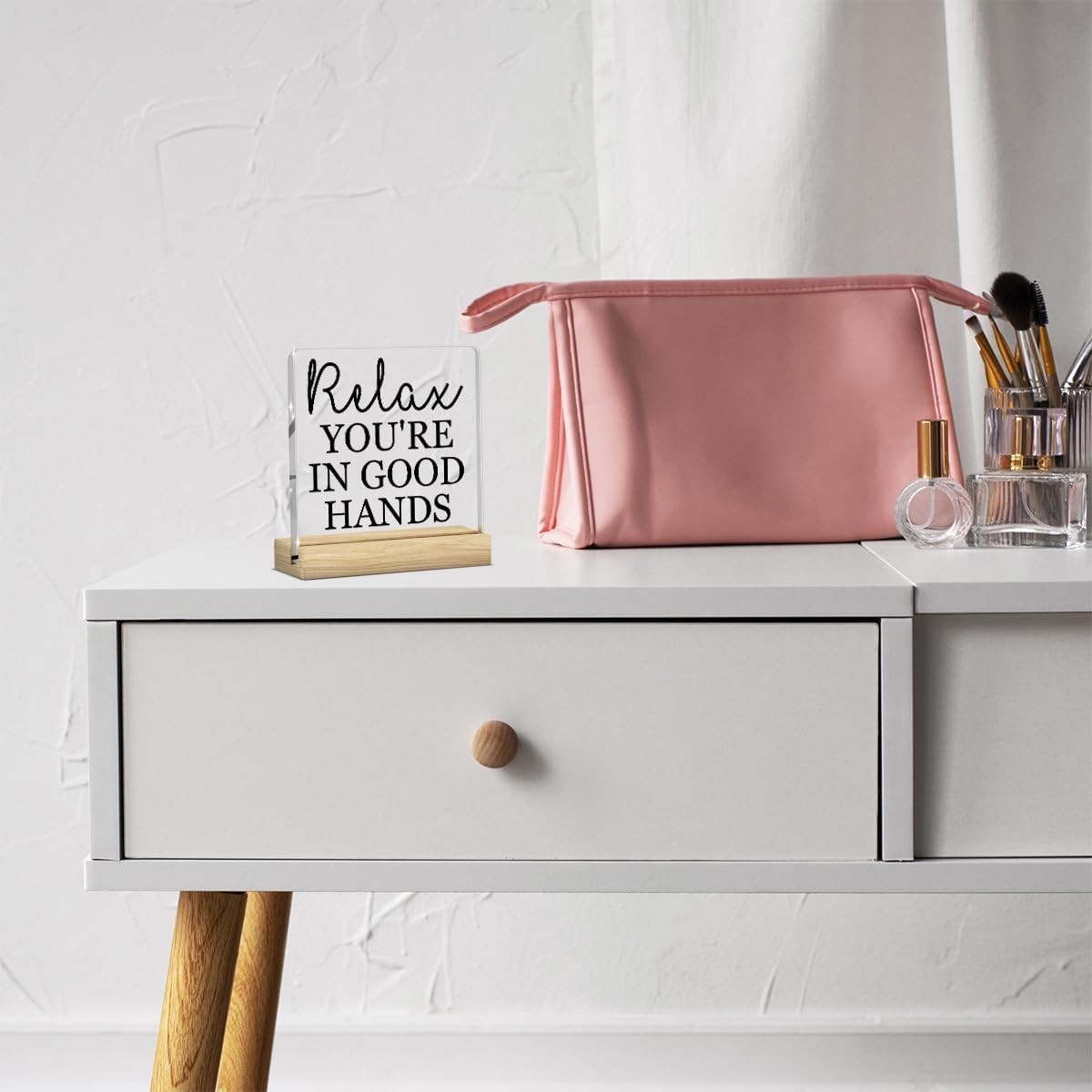 Unique 4×4 Acrylic Inspirational Decor for Home & Salon – Positive Energy Gift