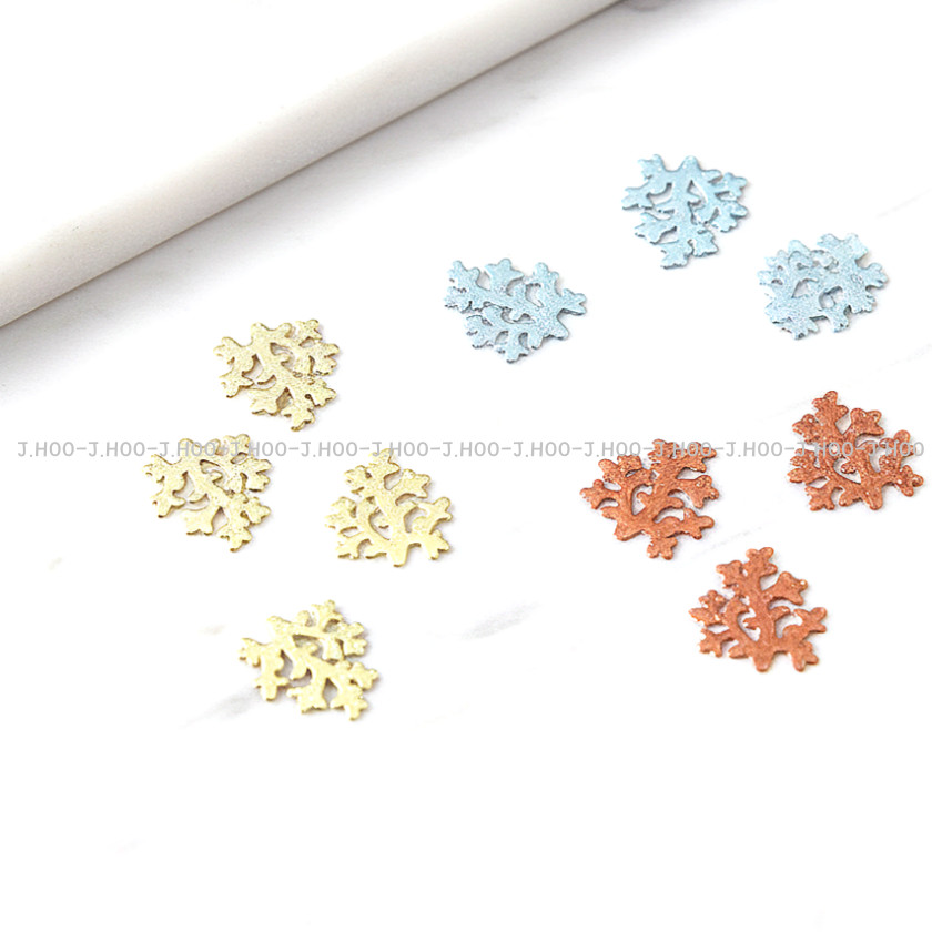 Easy Curve Coral Metal Nail Charms MS-308 Thin Flexible Nail Art 100pcs