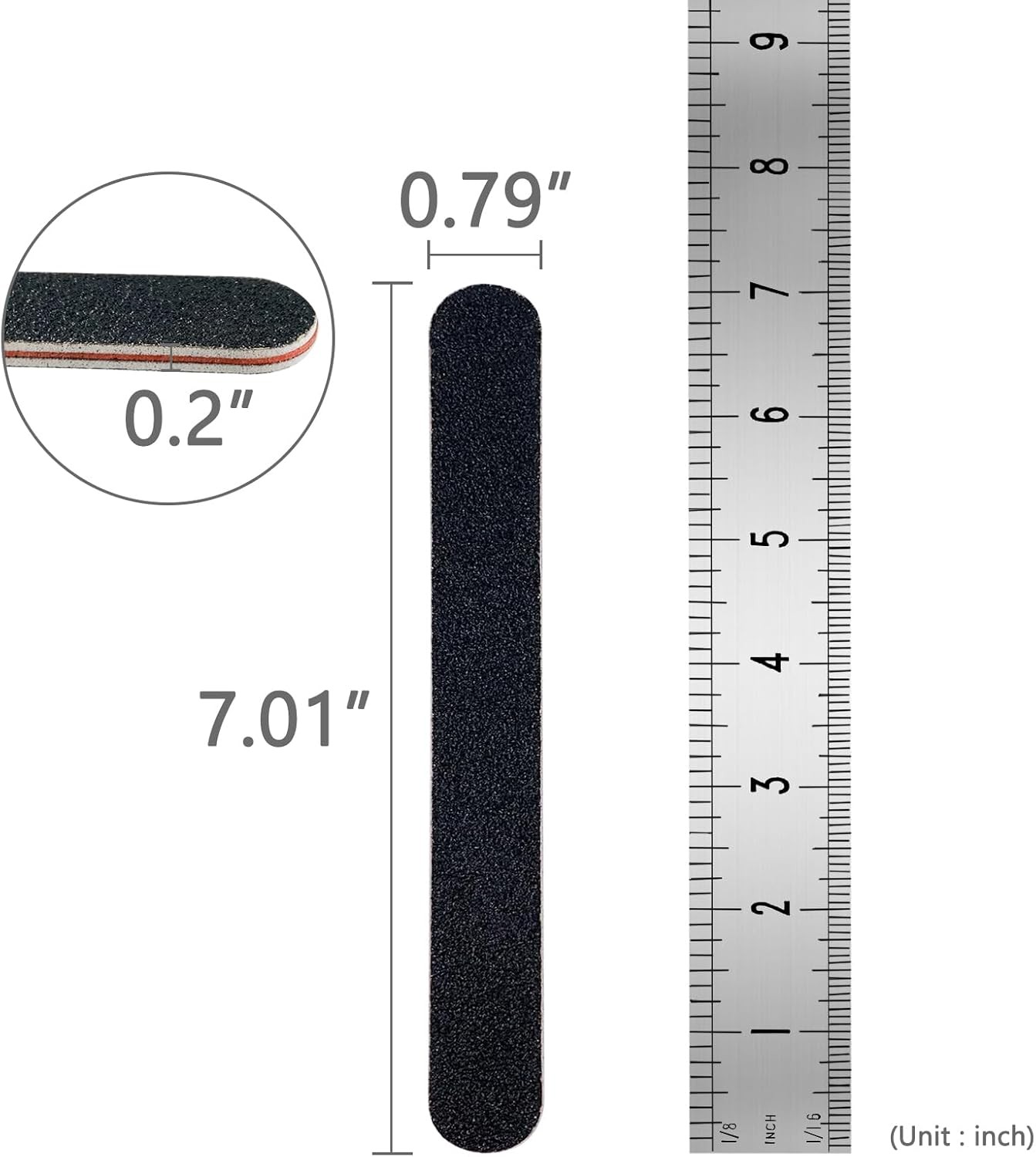 Profal Emery Boards – 100/180 Grit Nail File Pa for Acrylic and