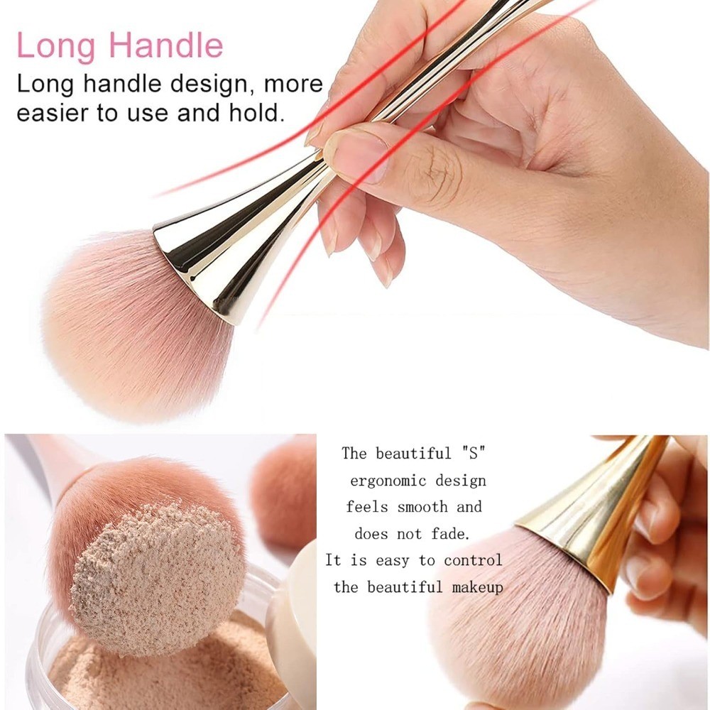 Nail Dust Brush for Acrylic Dip Powder Cleaning Large Makeup Blush Brush