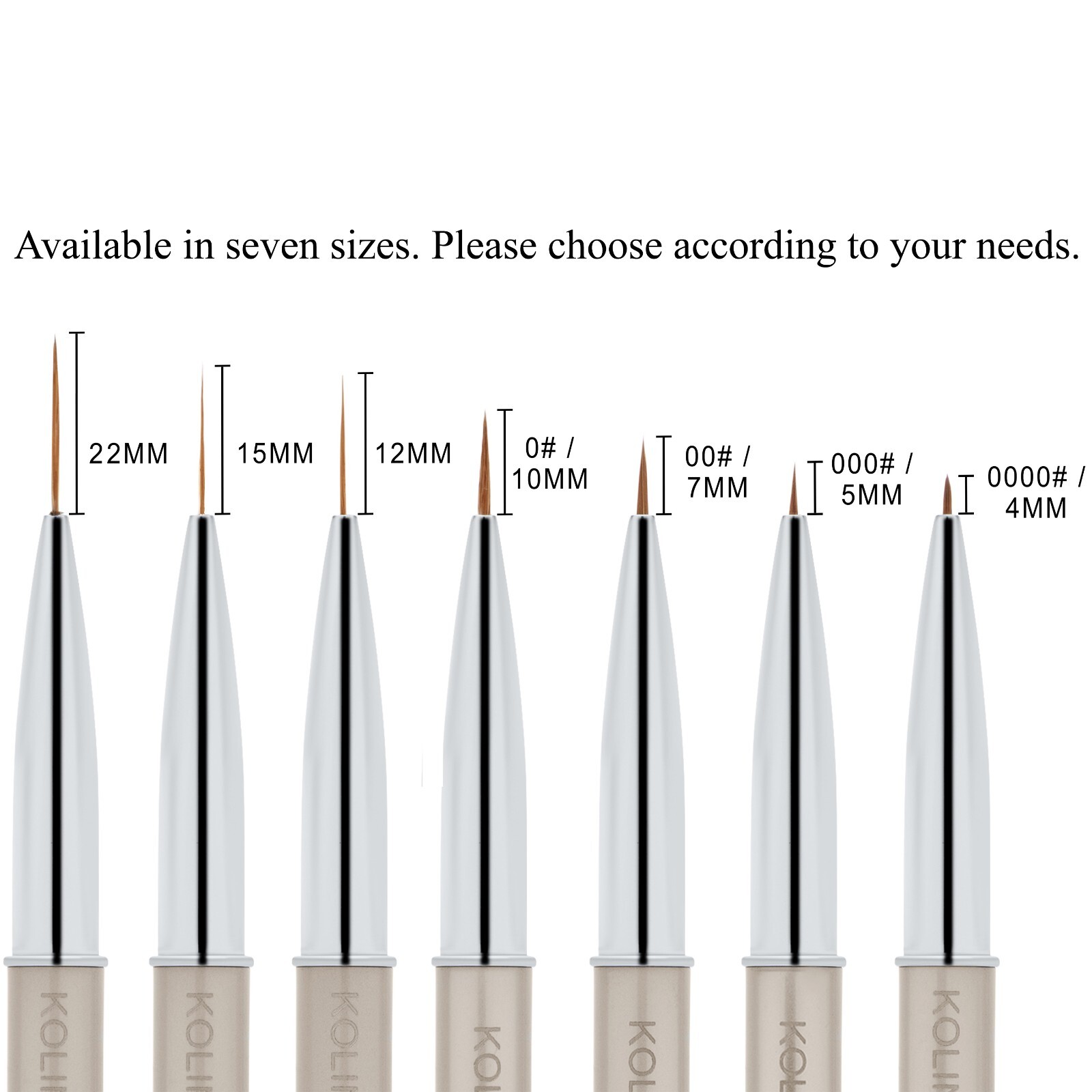 1pcs Kolinsky Acrylic Nail Art Liner Striping Brush Fine Line Detail Painting
