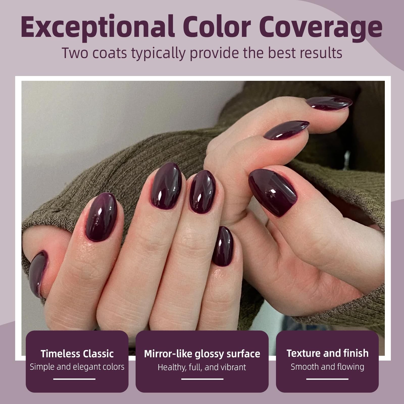Major Dijit Deep Plum Quick Dry Regular Nail Polish – Nail Art Lacquer, 0.41 …