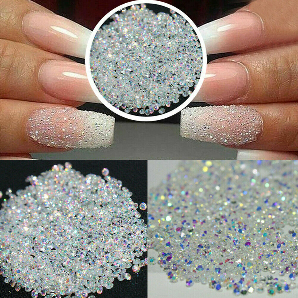 5000x Crystal 3D Nail Art Micro Zircon 1.2mm Mini Rhinestones DIY Decor Sticker