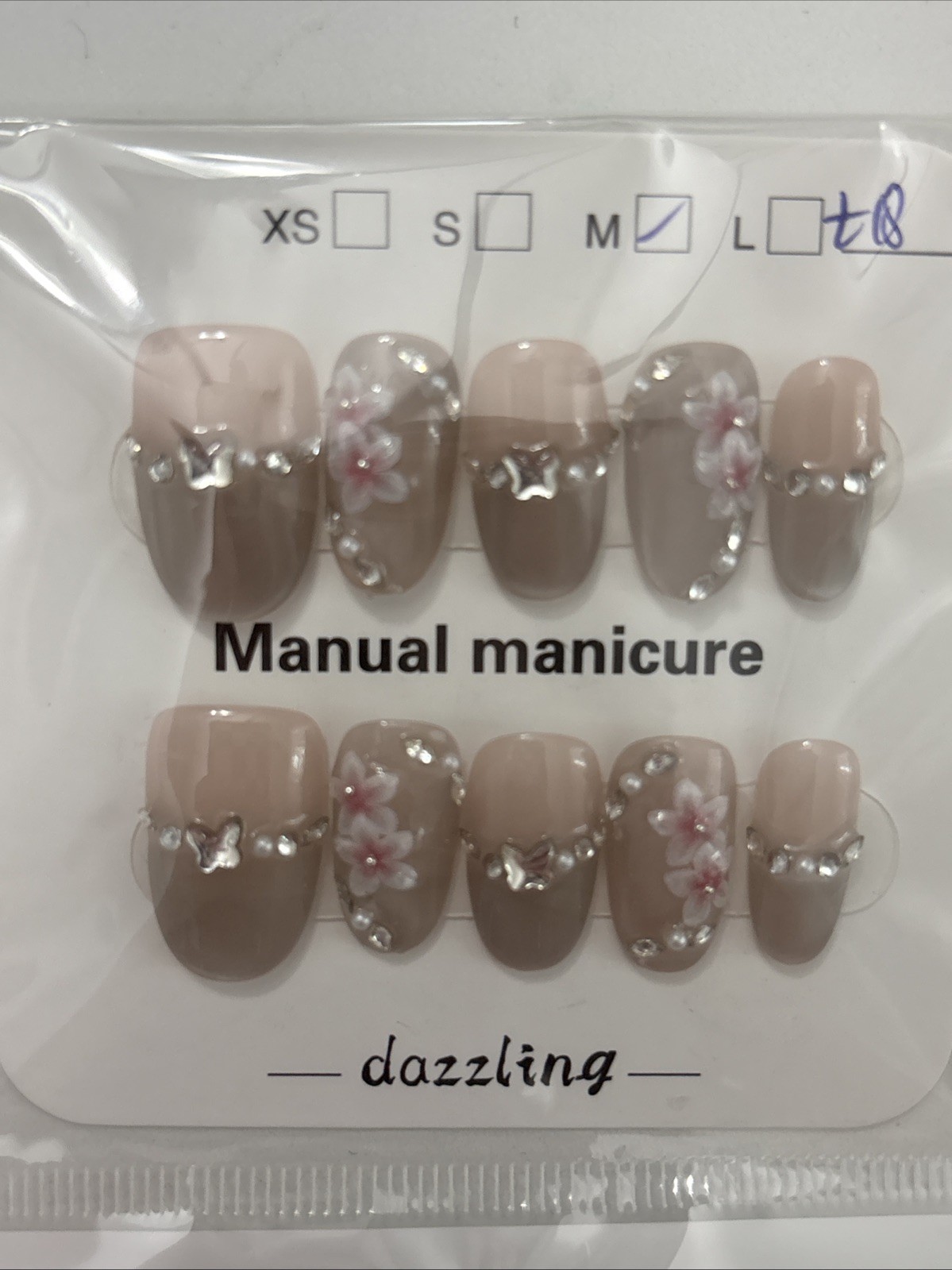 Press On Nail 10 Sets Size m