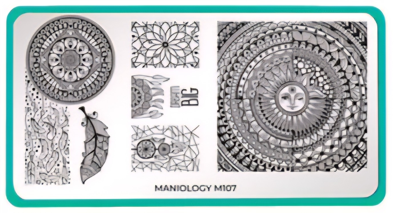Maniology M107 Bundle Monster Festive Collection Pattern Nail Stamp plate HTF