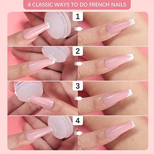 French Nail Stamper – French Tip Nail Tools with Nail Scraper and set A