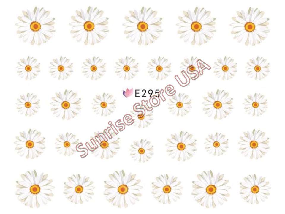 3D Nail Art Sticker Colorful Flower Daisy Flower Decals Manicure Peel & Stick