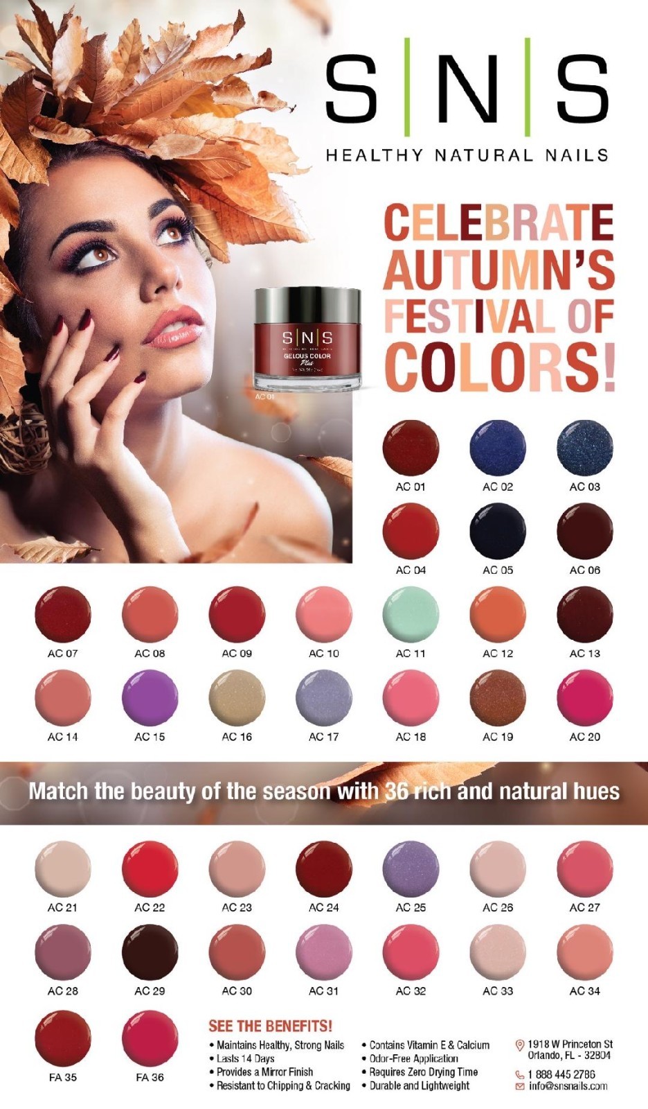 SNS Nail Color Dipping Powder NEW Collection SP 1- SP 24 AC 1 – AC 36 367 – 398