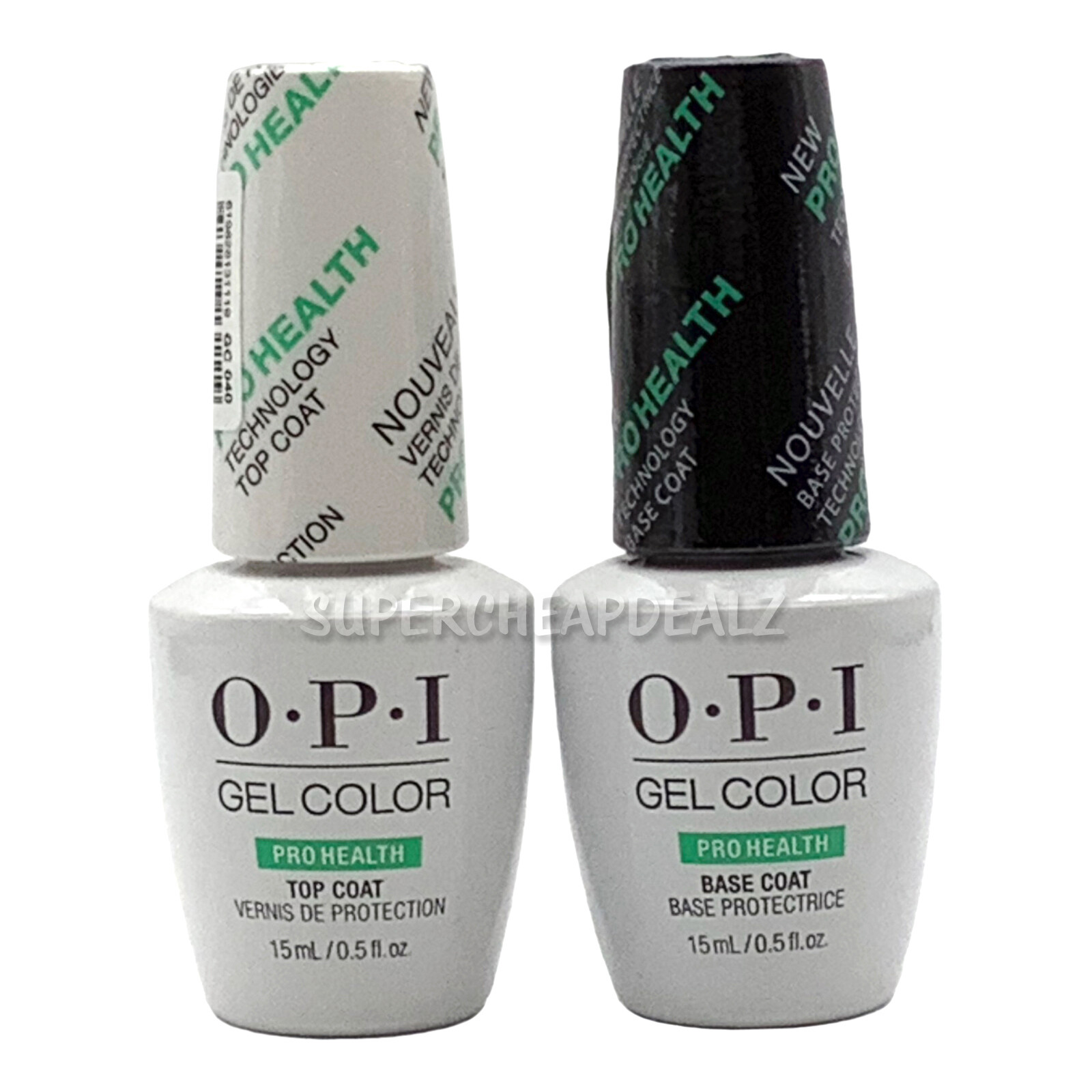 OPI Gel Nail Pro Health GC020 Base Coat + GC040 Top Coat – 0.5 oz Set