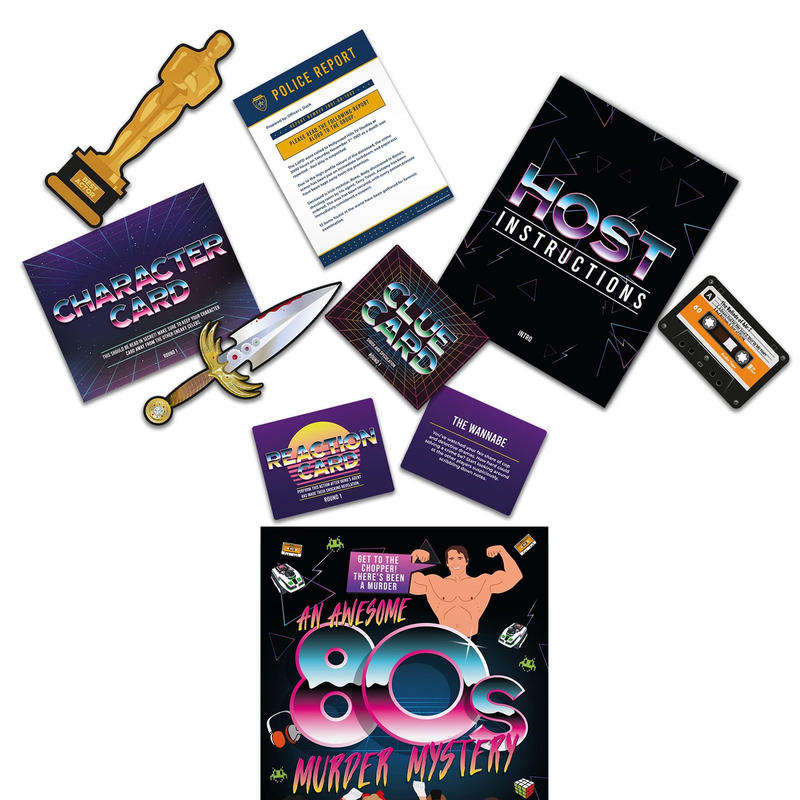 Gift Republic an 80s Murder Mystery 7.48 x 9.45 x 2.36 inches, Multicoloured