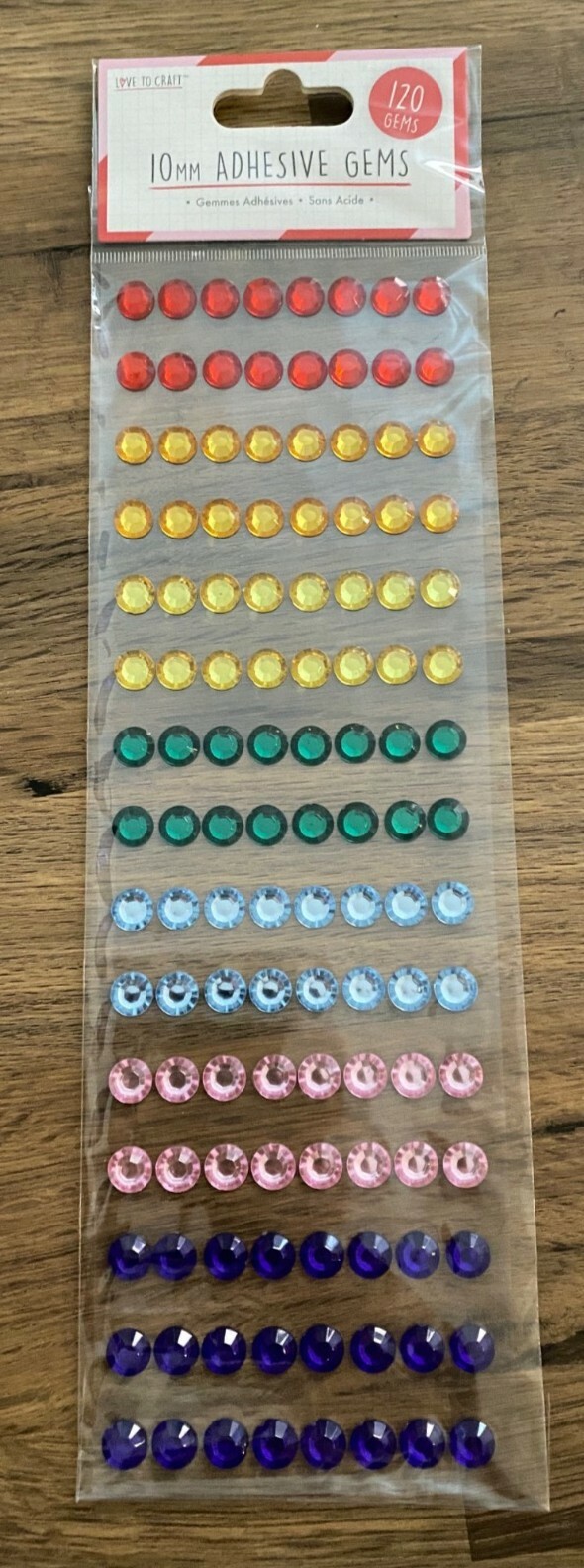 10 MM Craft DYI Adhesive Gems 120 Units
