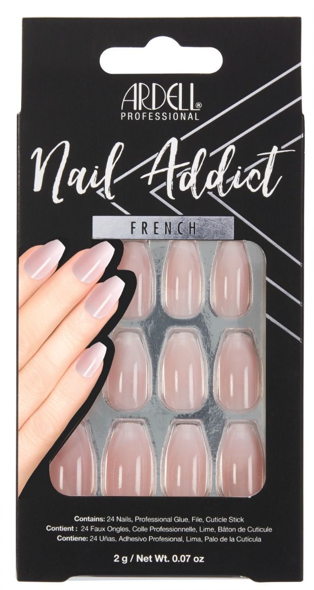 Ardell Nail Addict Press-On Nails Set Ombre Fade, Almond-Shape