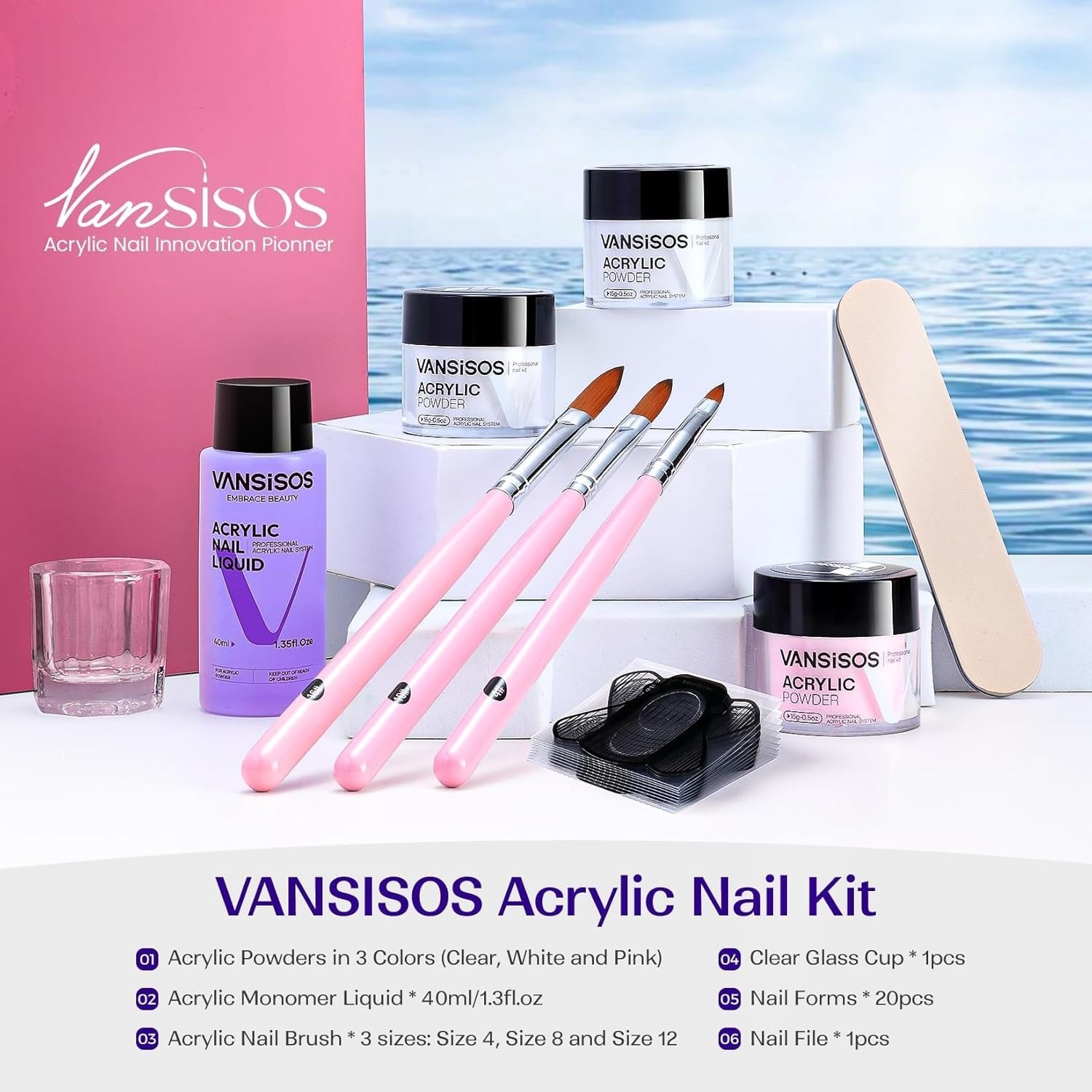 Kit De Uñas Unas Acrilicas Con Deshidratador De Preparacion Y Base Kit De Polvo