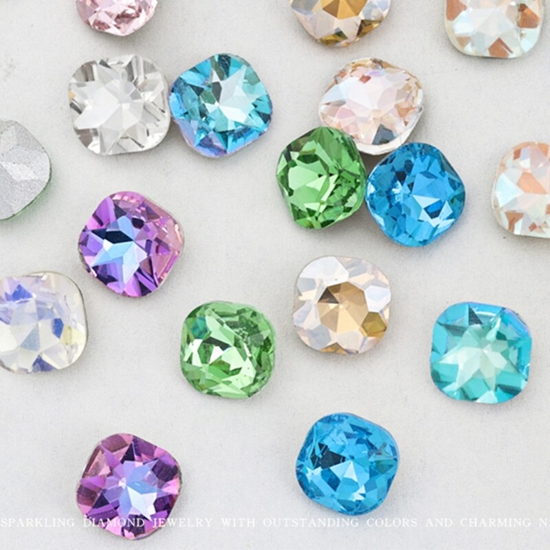 10pcs Pointed Base Nails Art Rhinestones Nails Art for Enthusiasts