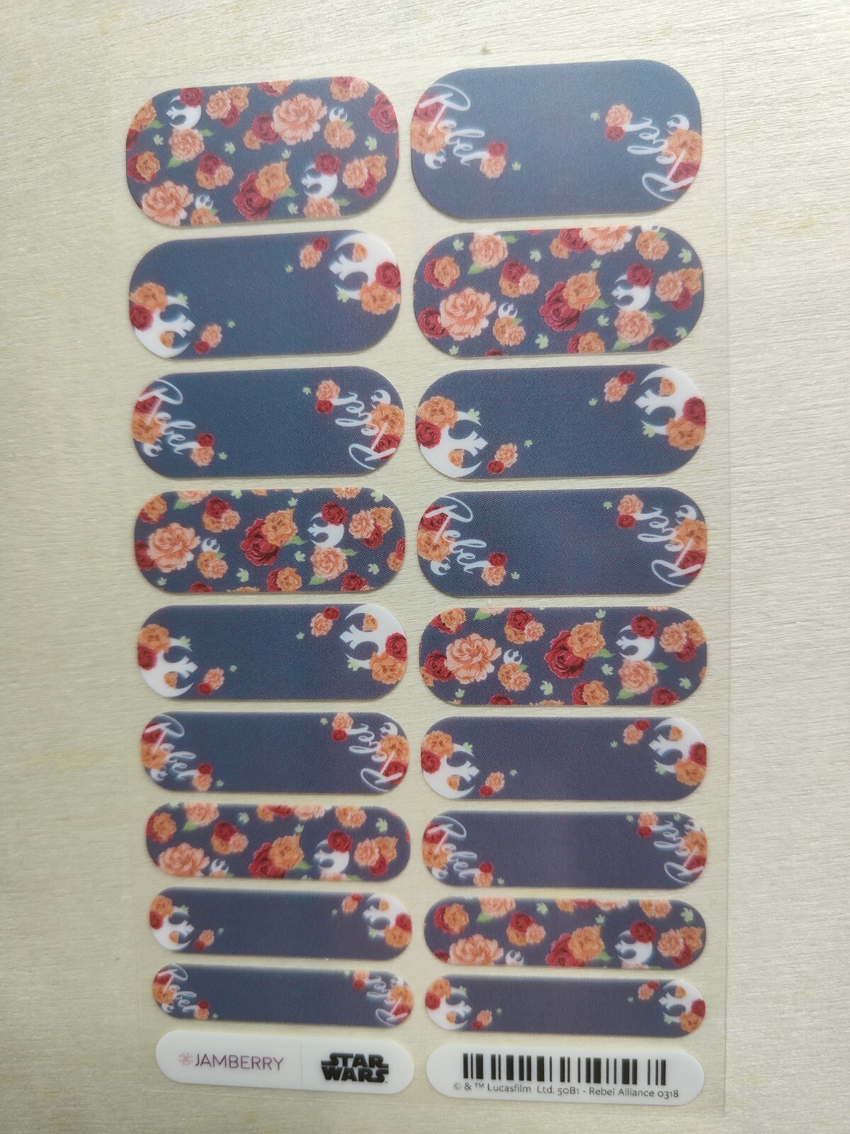 🌟Jamberry Nail Wrap Full Sheet Nail Art Stickers – Star Wars Rebel Alliance