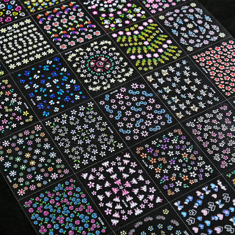 30PCS Manicure Daisy Flower Blossom Decal 3D Nail Sticker Decor Slider DIY NH9