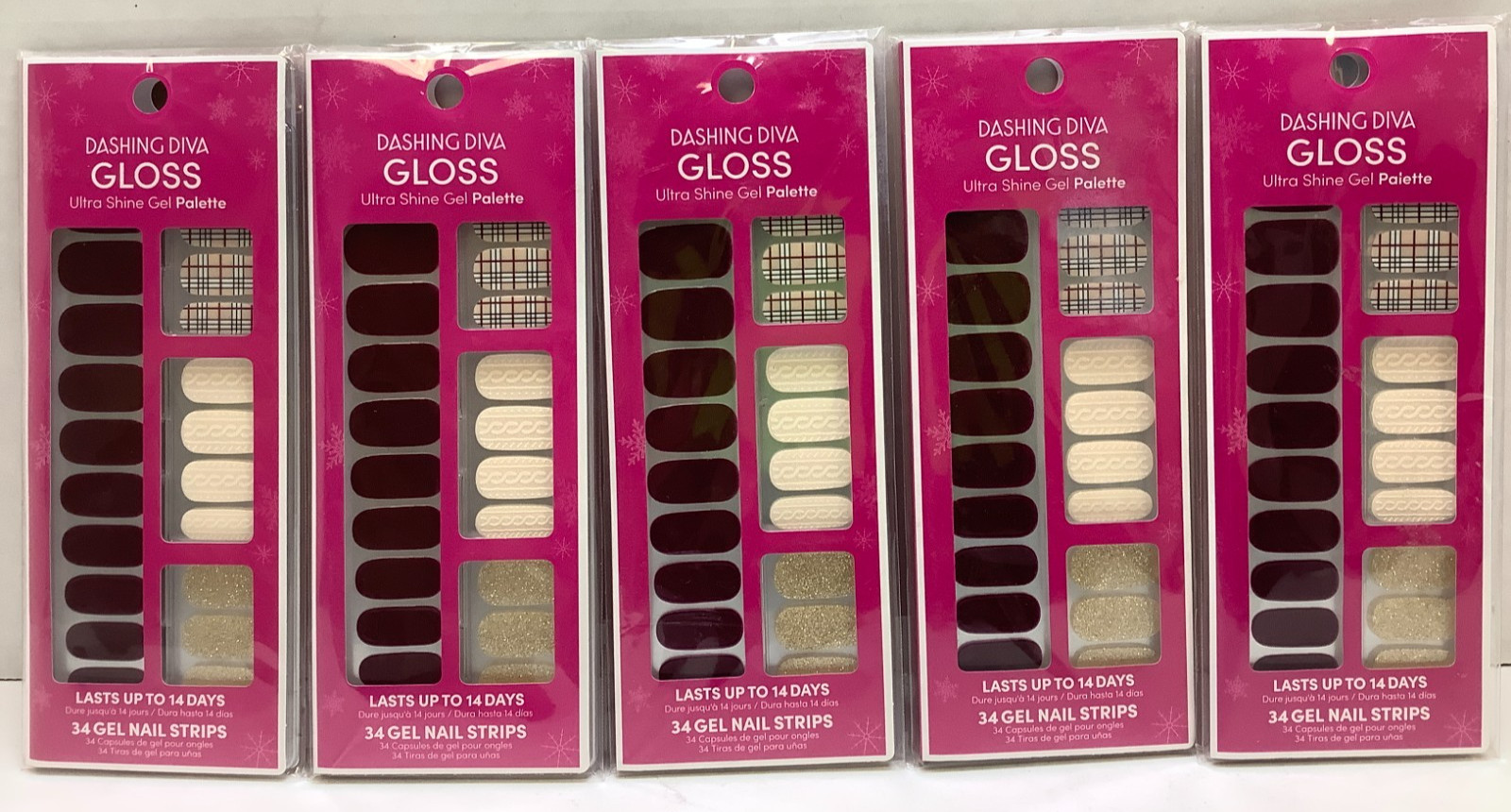 Dashing Diva Gloss Ultra Shine Gel Palette, GS160S Sweater Weather, Lot of 5