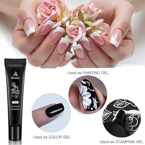 12 Colors Stamping Nail Polish Gels – Soak Off UV Gel for DIY Nail Art Design