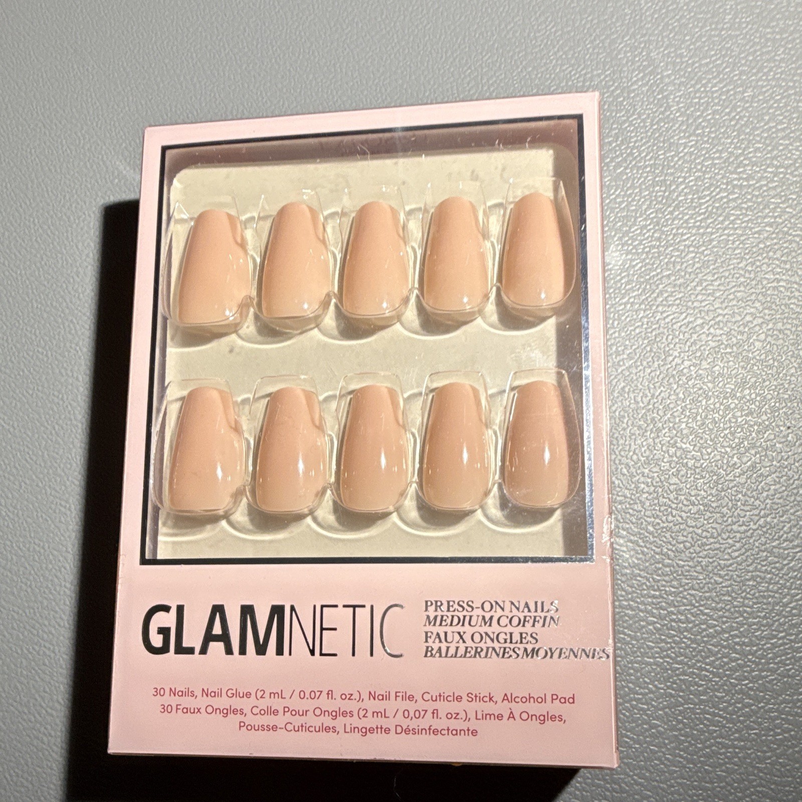 New Glamnetic Nails Lot: 3 Sets: Short Almond & Medium Coffin (Glue Included)