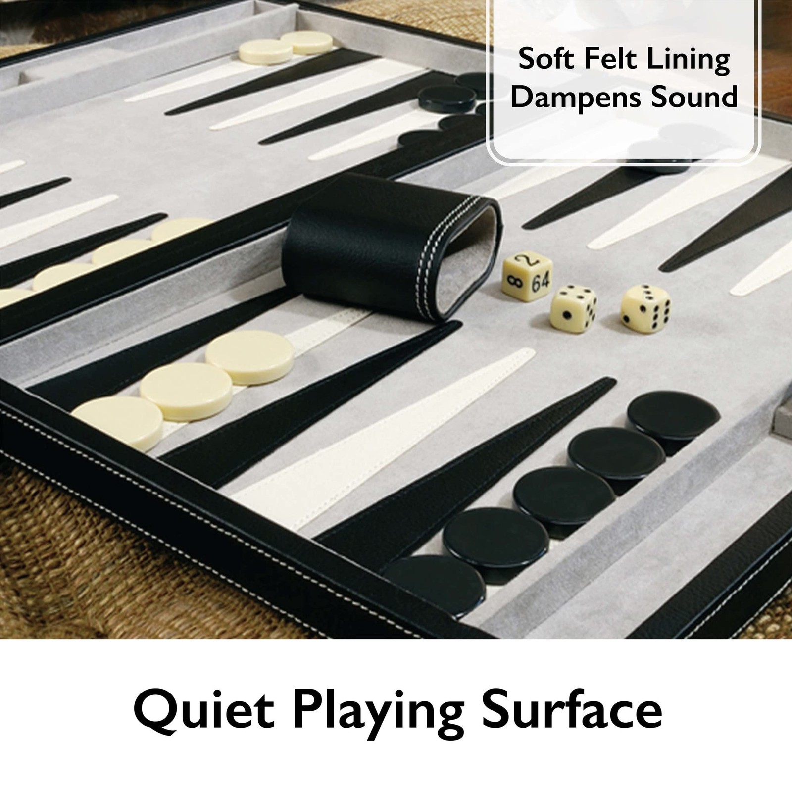Mainstreet Classics 18-Inch Backgammon Board Game Set 18 Inch, Multi