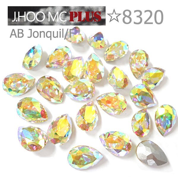 J.HOO Crystal 8320 Pear Flat Back Fancy Rhinestones 14×10mm Nail Art (6pcs)