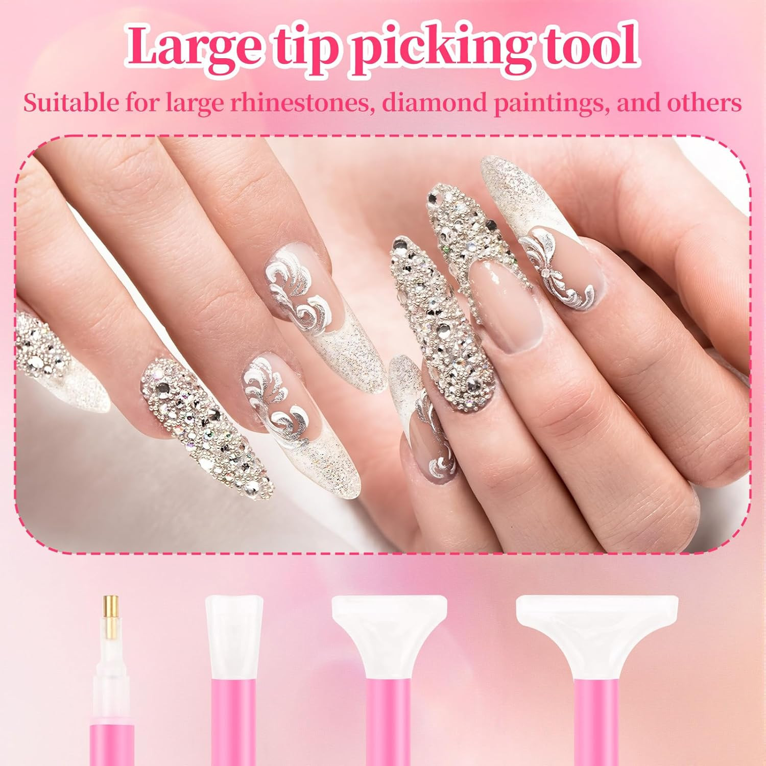30PCS Rhinestone Picker Tool 8Pcs Acrylic Rhinestones Pen Applicator Dual-Ended