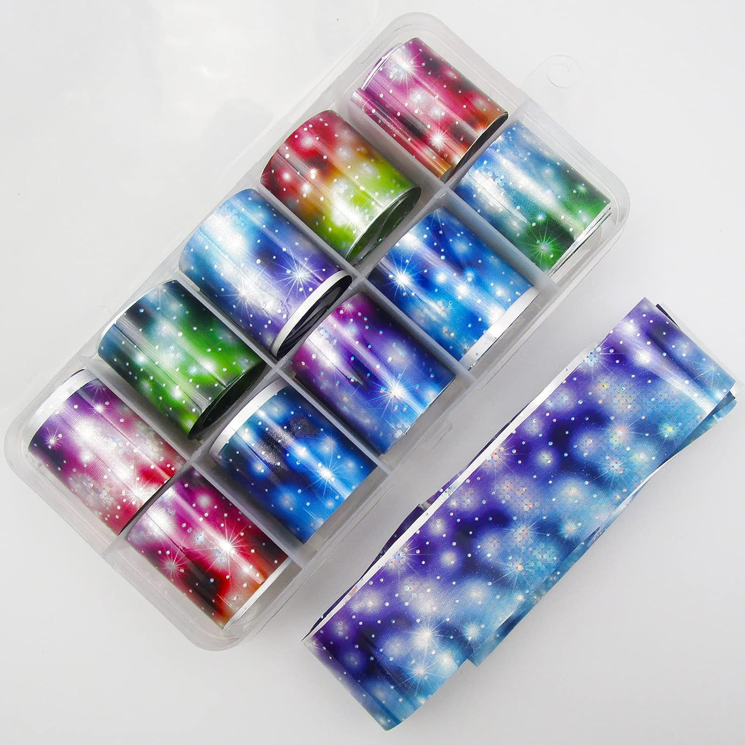 30 Sheet Holographic Transfer Nail Foil Stickers Starry Sky Nail Art Foils Stick