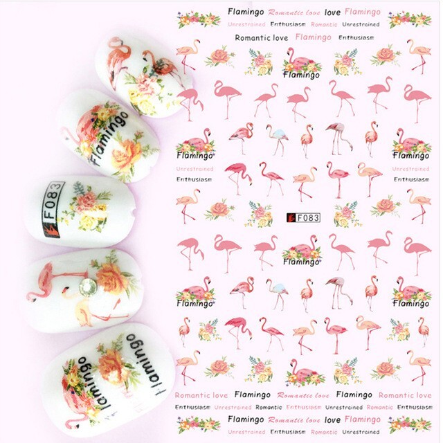 Nail Art Stickers Set Floral Lace Vintage Roses Palm Designs Large Manicure Kids
