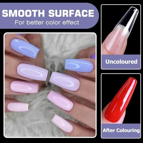 600pc Nail Tips Fake Nails Press on Nails Clear Nail Tips Full Medium Square