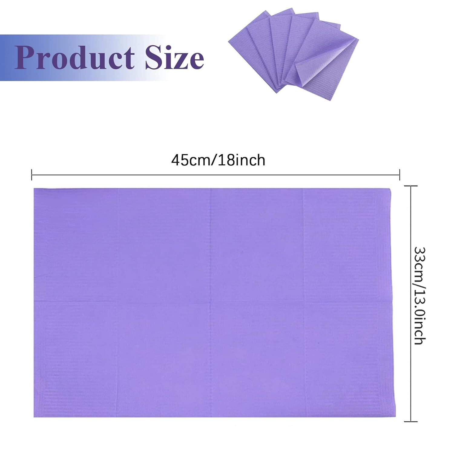 Waterproof Nail Tips Art Table Towels Mat 4*125PCS Dental Bibs
