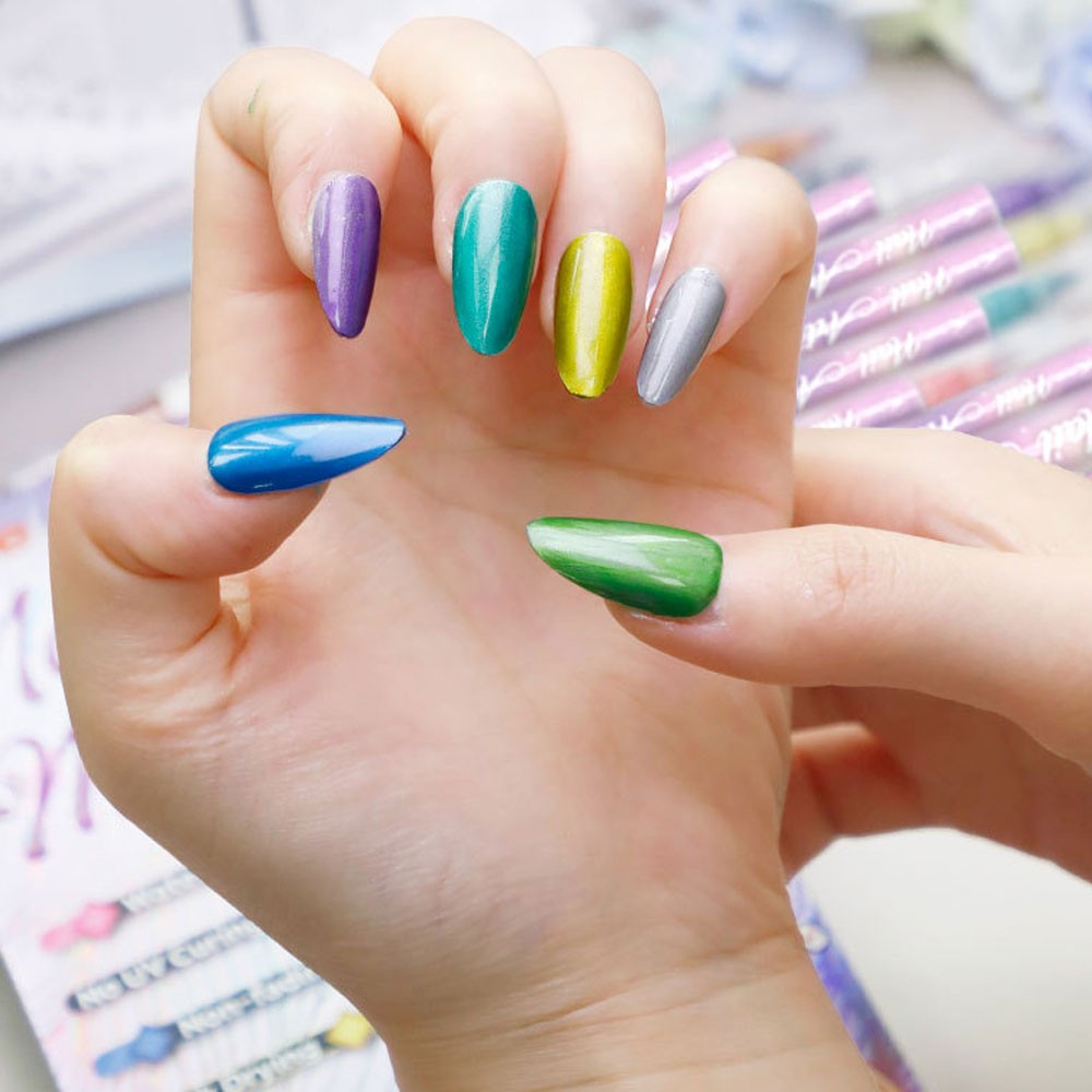 Nail Art Marker Pens Set with Vibrant Colors DIY Patterns for Professional JQ