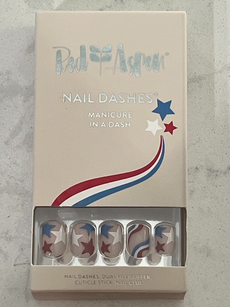 Red Aspen Short Square, Press on Nails, Manicure in a Dash