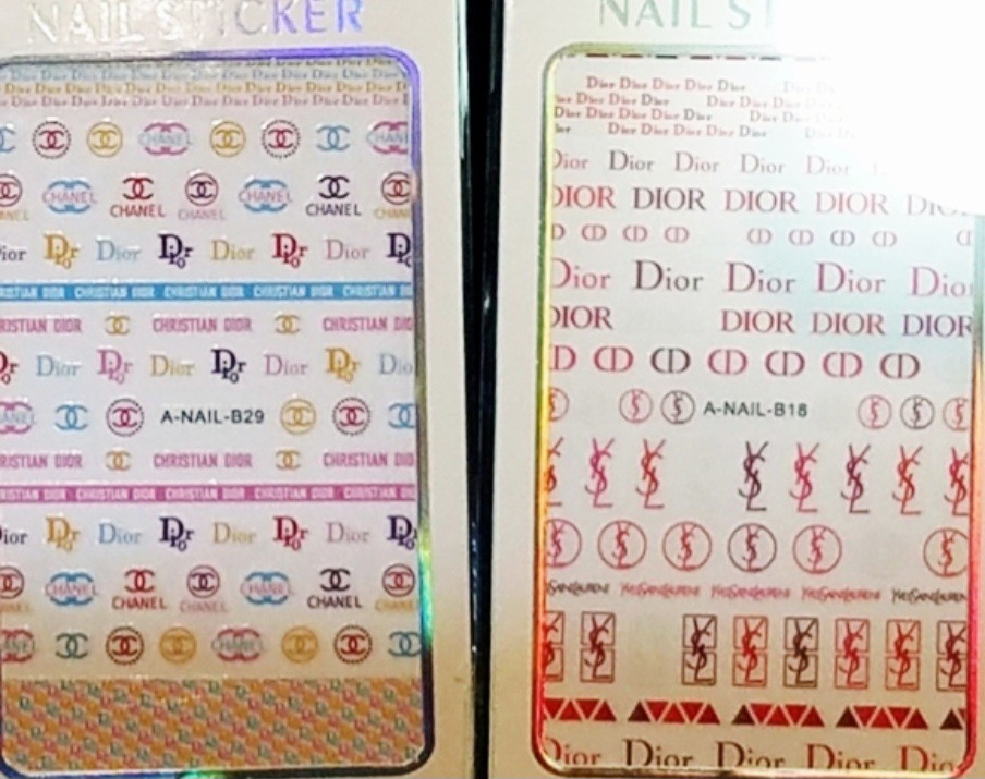NWT NAIL ART DESIGN SELF-SEAL STICKERS SOLID REDS/PINKS N°36!